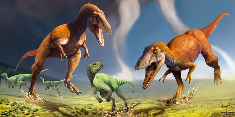 Динозавр с маленькими лапками