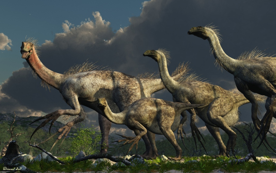 Динозавр с длинными когтями
