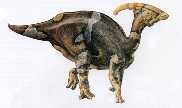 Динозавр с хохолком на голове